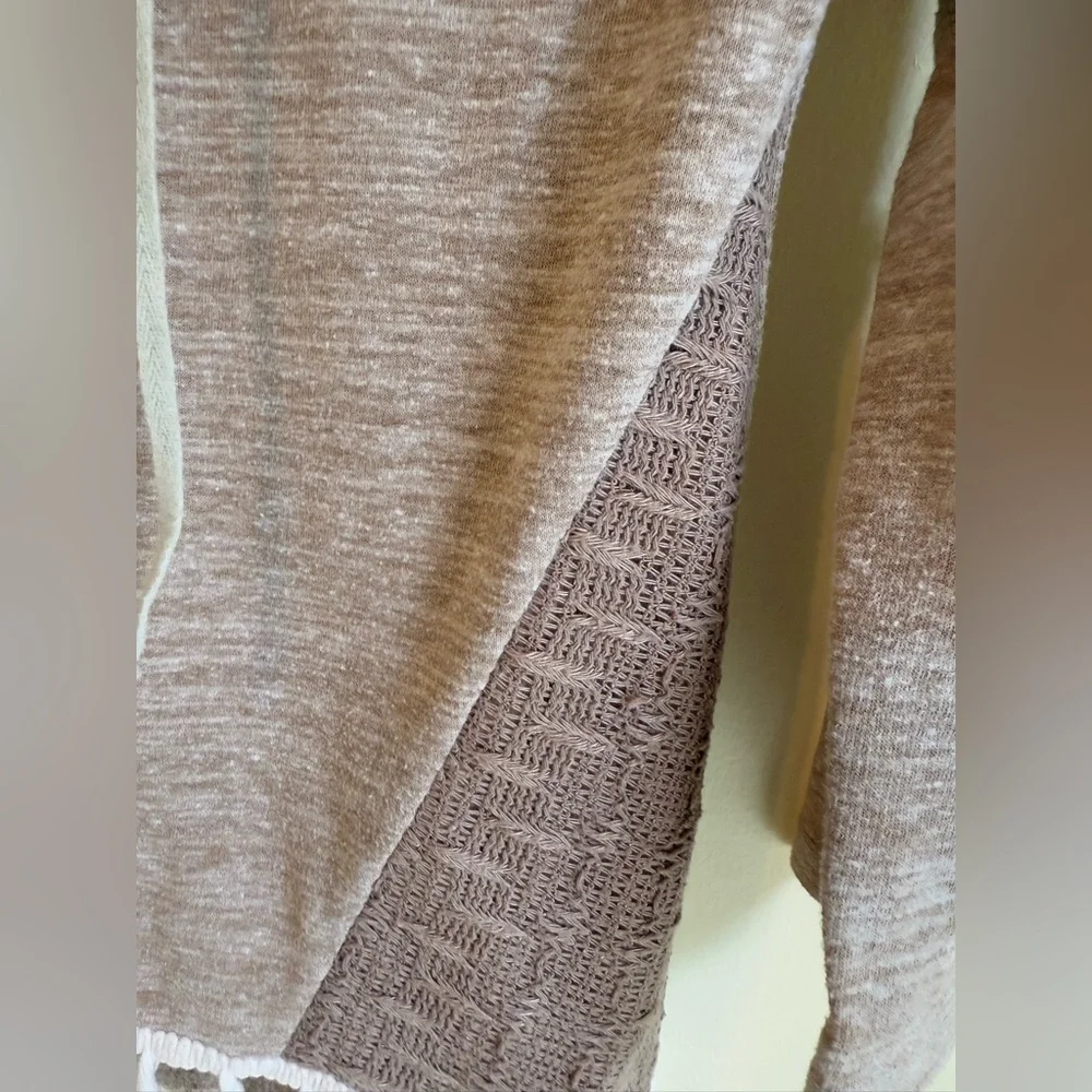 Hayden Girls Taupe Hooded Sweater with Fringe *GOOD USED CONDITION*
